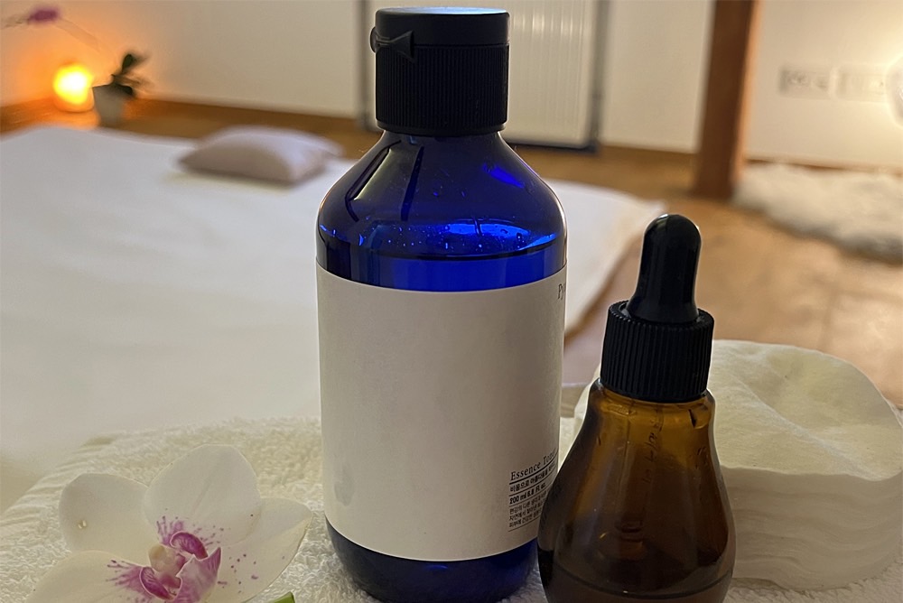 Hautpflegeprodukt im Behandlungsraum